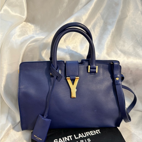 Saint Laurent Blue Small Classic Y Cabas Shoulder bag - Picture 16 of 16